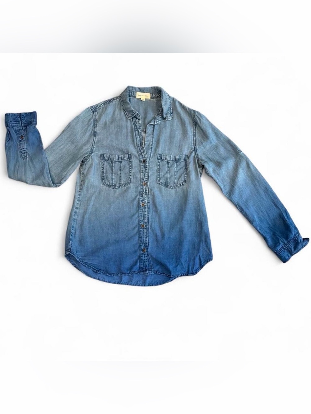 Cloth & Stone Blue Ombre Button Down Shirt